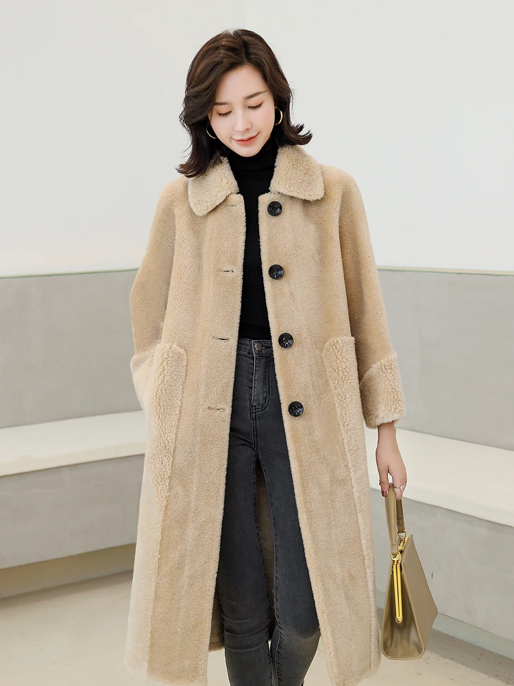 Пальто AYUNSUE из натурального меха Женское зимнее пальто 2020 Корейская винтажная