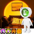 USB 360  закат лампой Робот СВЕТОДИОДНЫЙ проектор ночной Светильник s Rainbow Sunset красный селфи светильник Спальня атмосфера настольная лампа
