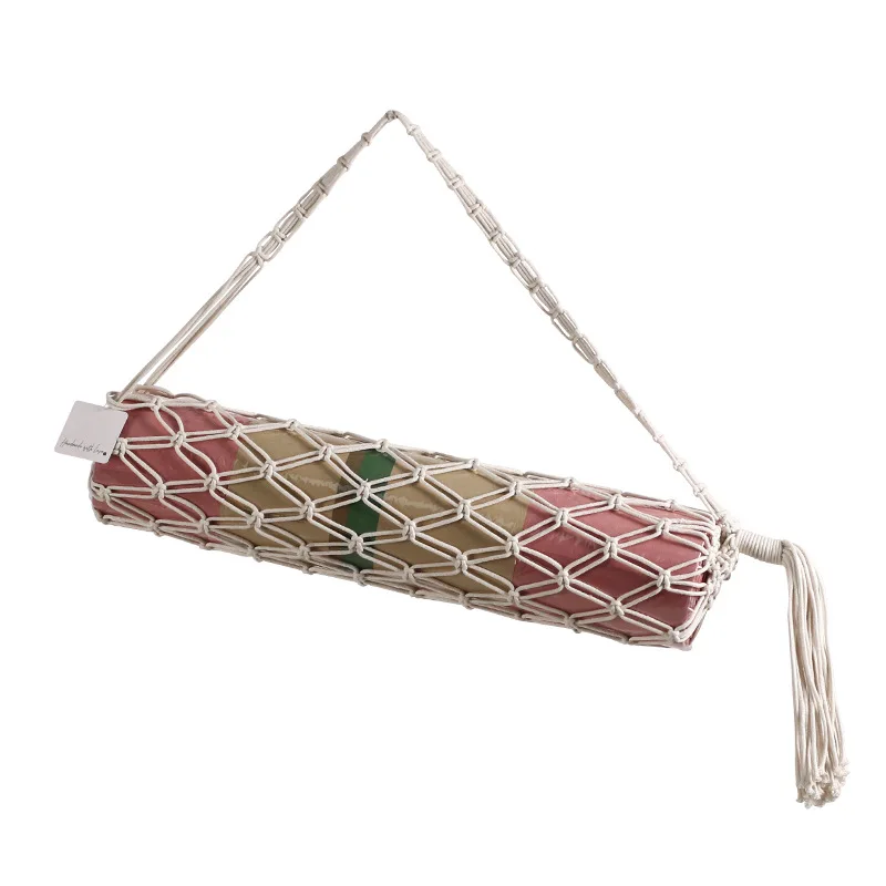 

New arrival handmade macrame Yoga mat bag Yoga rug storage Yoga mat holder