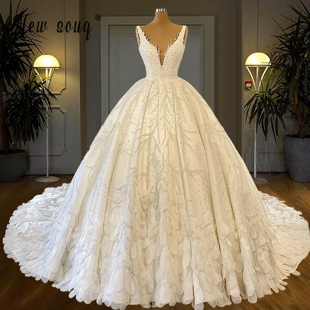 

Великолепное бальное платье принцессы с кристаллами свадебное платье со шлейфом и V-образным вырезом платье принцессы