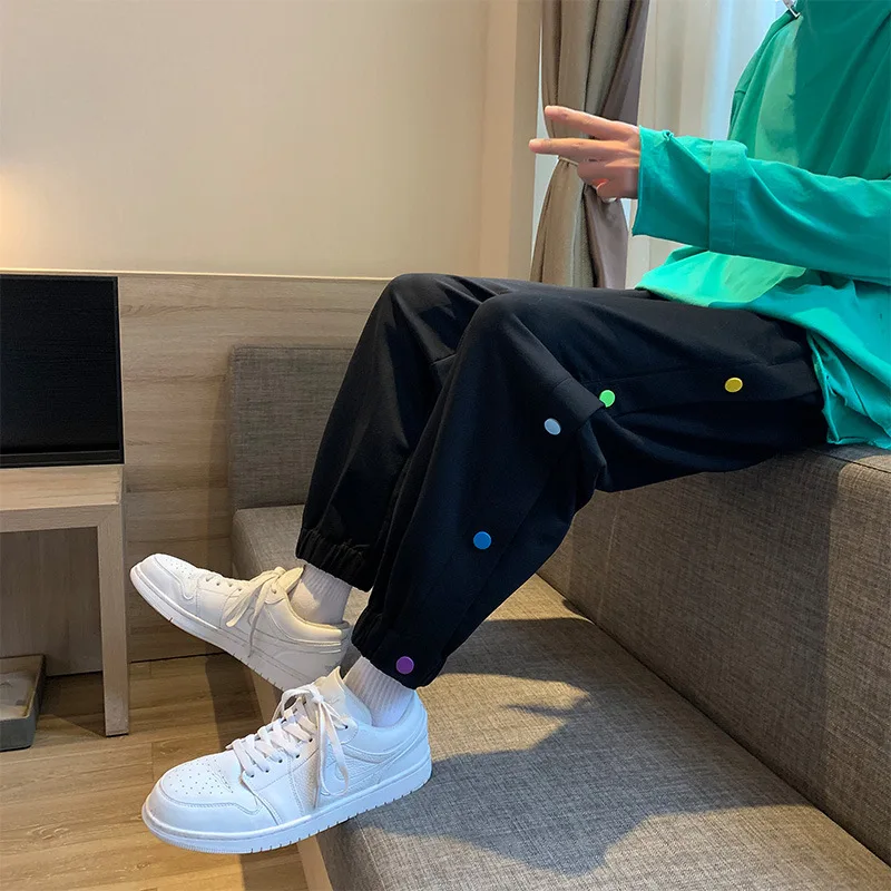 

2021 summer new men's trousers leisure sports overalls cotton youth bodywear Leggings sports casual pants