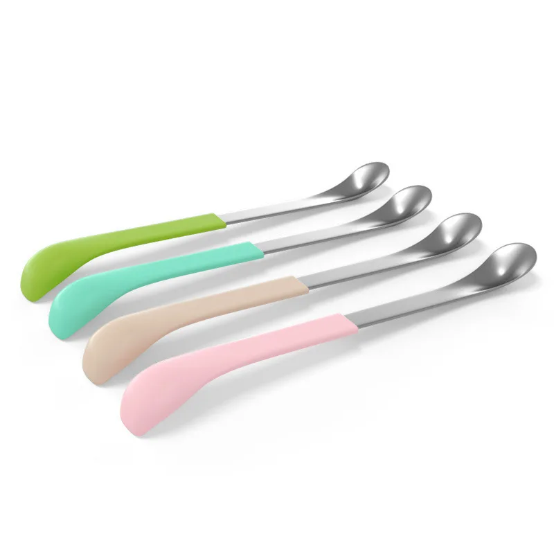 

Baby Soft Silicone Spoon Candy Color Temperature Sensing Children Newborn Food Feeding Tools