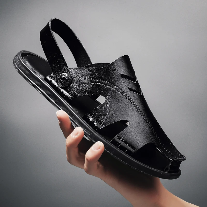 Сандалии мужские дышащие легкие пляжные шлепанцы римские сандалии Уличная обувь