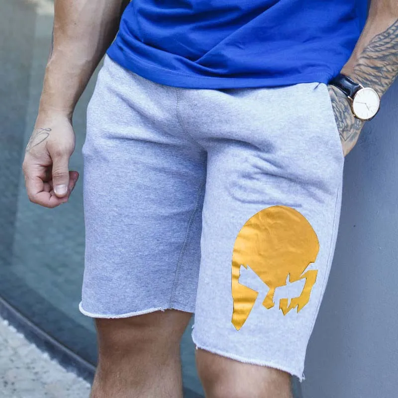 Мужские пляжные шорты-бермуды Короткие хлопковые спортивные шорты для фитнеса