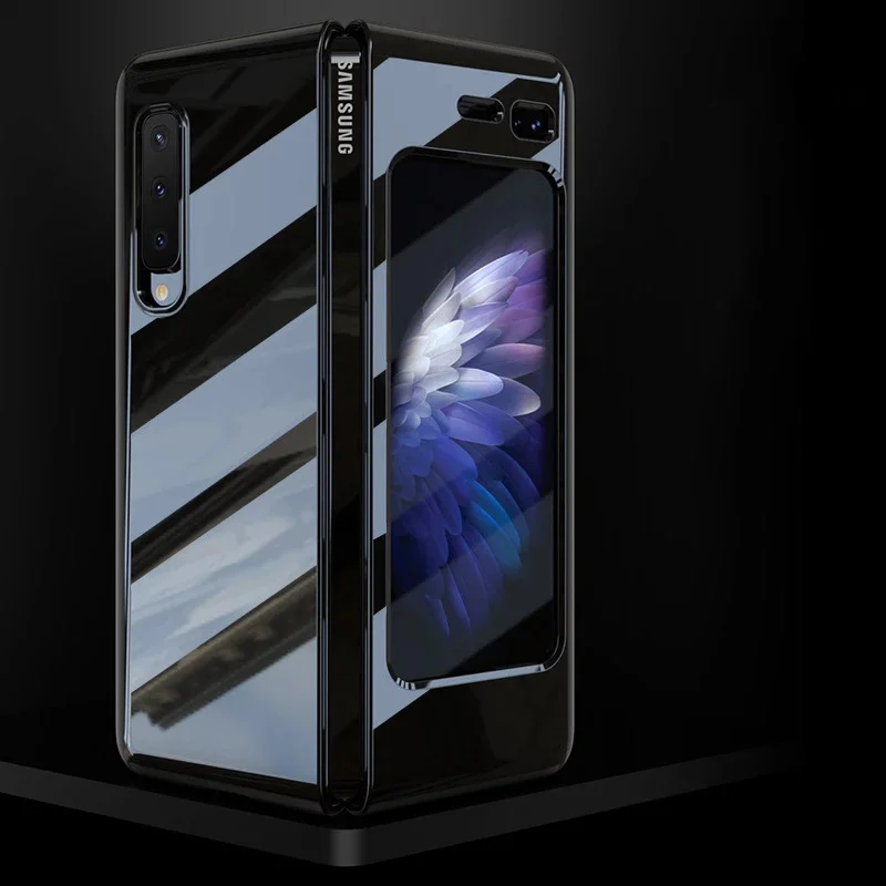 Luxury Clear Phone Case For Samsung Fold Solid Color Fashion For Samsung Galaxy Z Fold 1 Anti Fall Full Protective Coque Funda