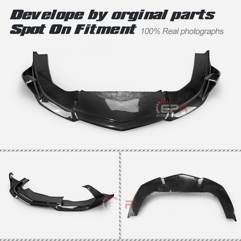 Передняя губа из углеродного волокна для переднего бампера передний бампер с