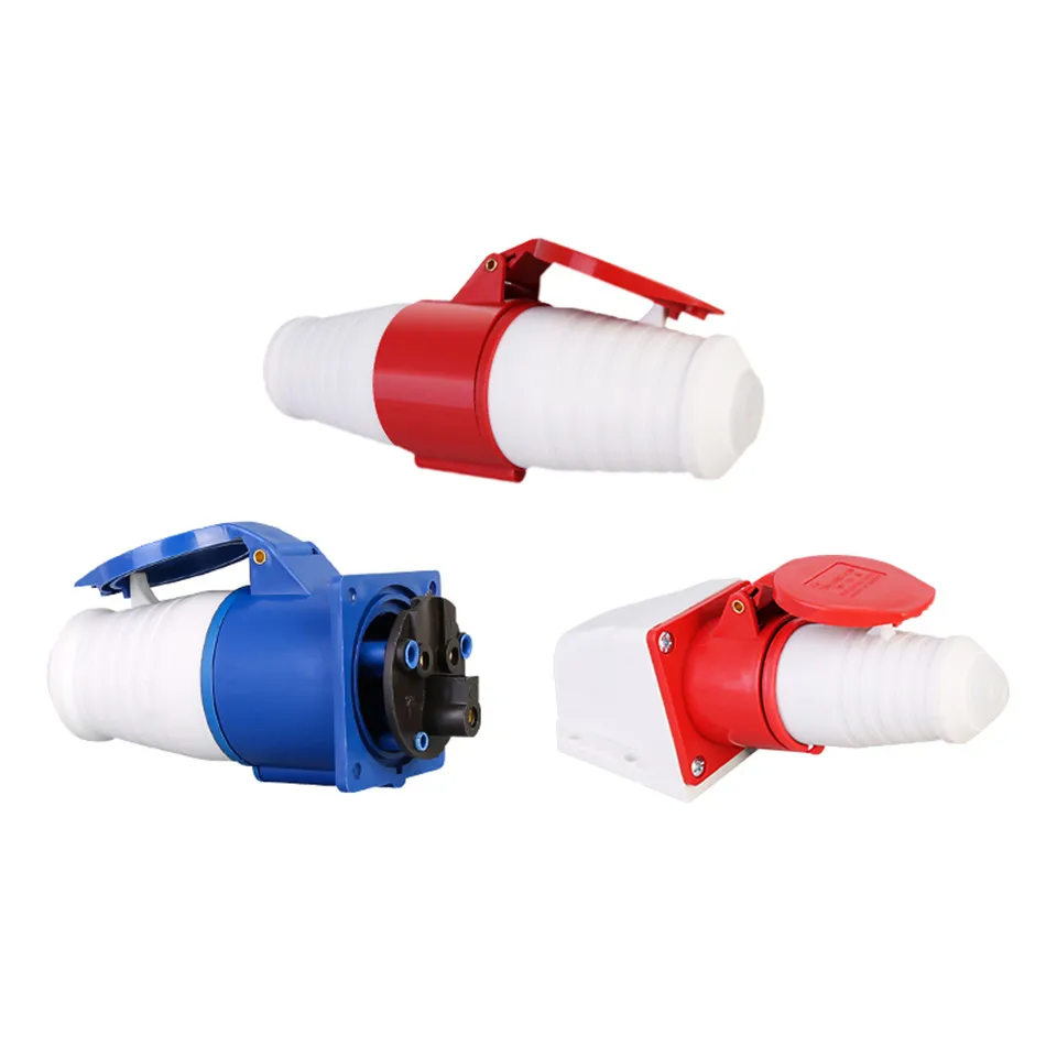 

16A/32A 3P/4P/5P IP44 Waterproof Male Female Electrical Connector Power Connecting Industrial Plug Socket 380V 220V High Power