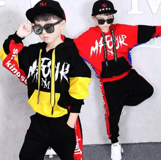 Детский костюм для бальных танцев джаз хип хоп соревнований толстовка с