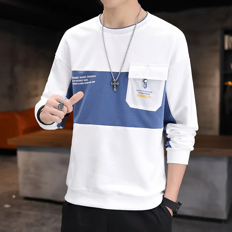 

Ribbons Hip Hop Autumn Winter Hoodies Sweatshirts Men Letter Printed Casual Streetwear White Male Pullover