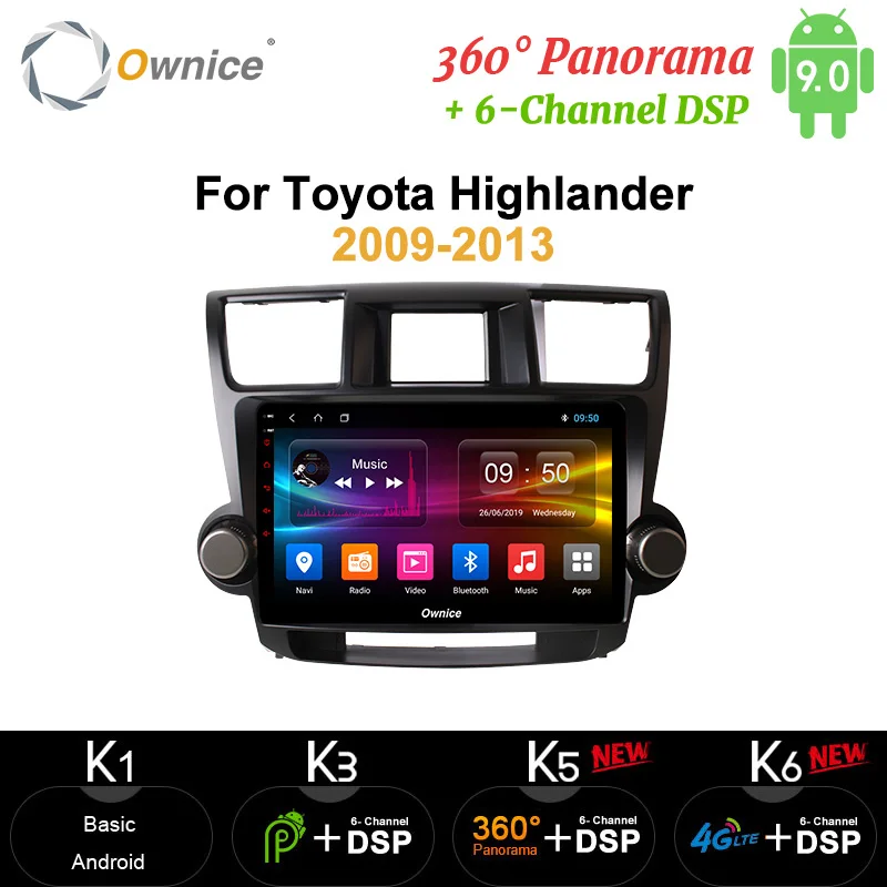 Ownice 10 1 &quotАвтомобильный Радио GPS DVD Navi 4G 64G DVR Универсальный Android 9 0 8 core LTE для Toyota