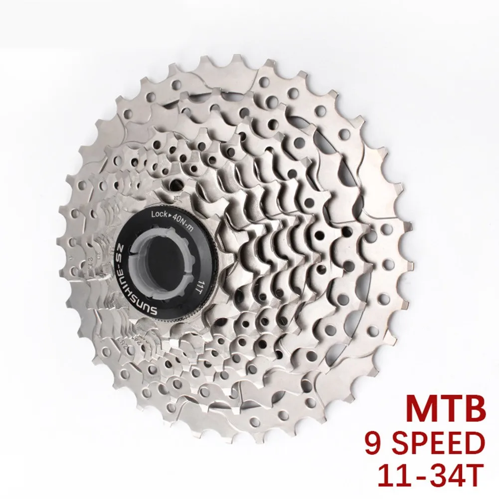 

SUNSHINE Flywheel 9-Speed 11-34T Mountain Bike Cassette Rear Gear M310 360 410 CNC Freewheel Mountain Bike Bicycle Parts