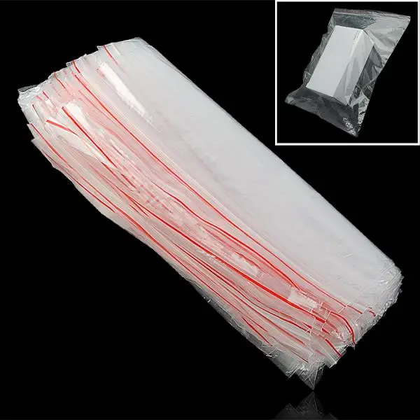 Пластиковые пакеты WITUSE WX на молнии 25X35 см 100 шт. пластиковые прозрачные маленькие