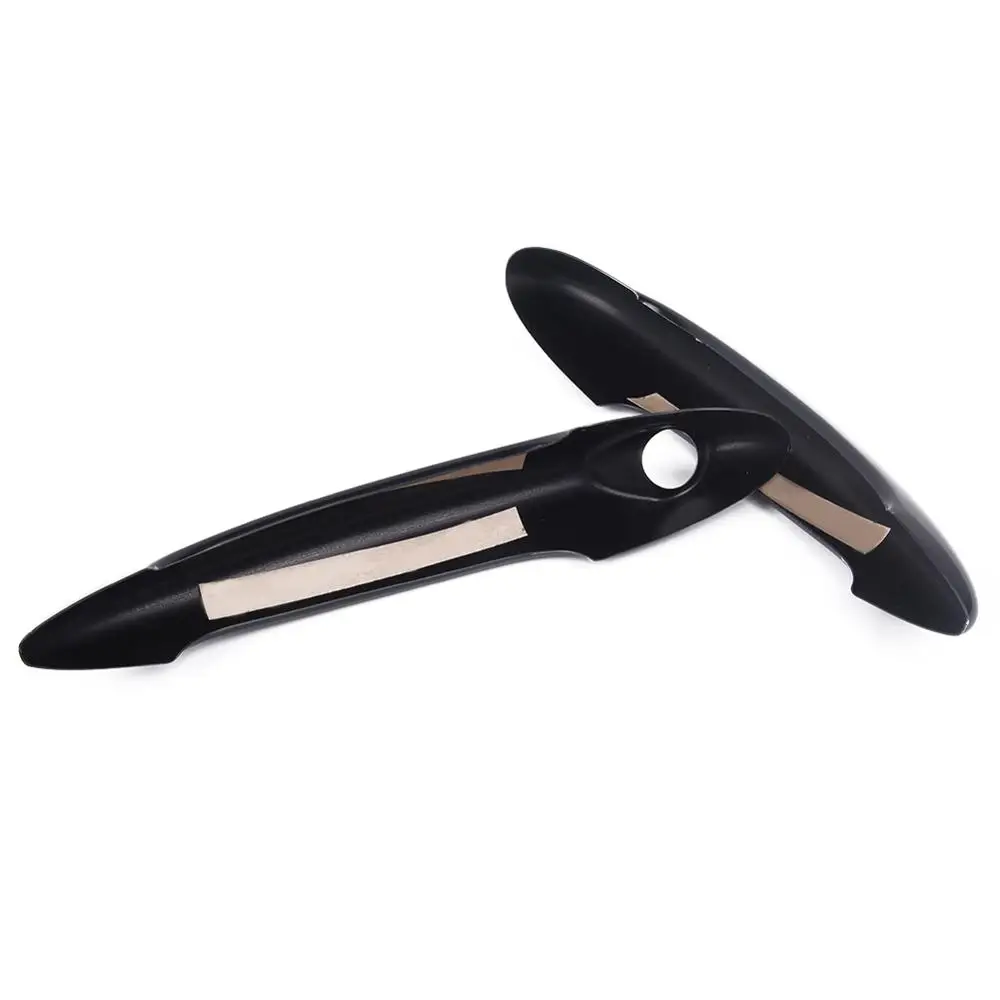 Глянцевые чехлы на дверные ручки 4 шт./компл. Обрезанные из поликарбоната черные