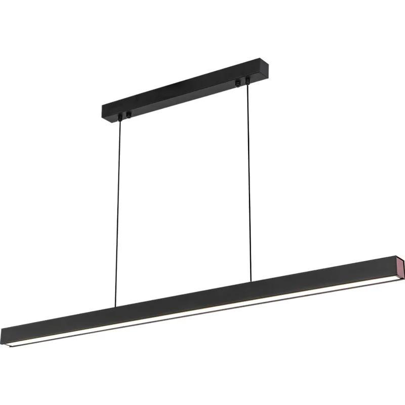 Скандинавский длинный подвесной светильник падение черный светодиодный