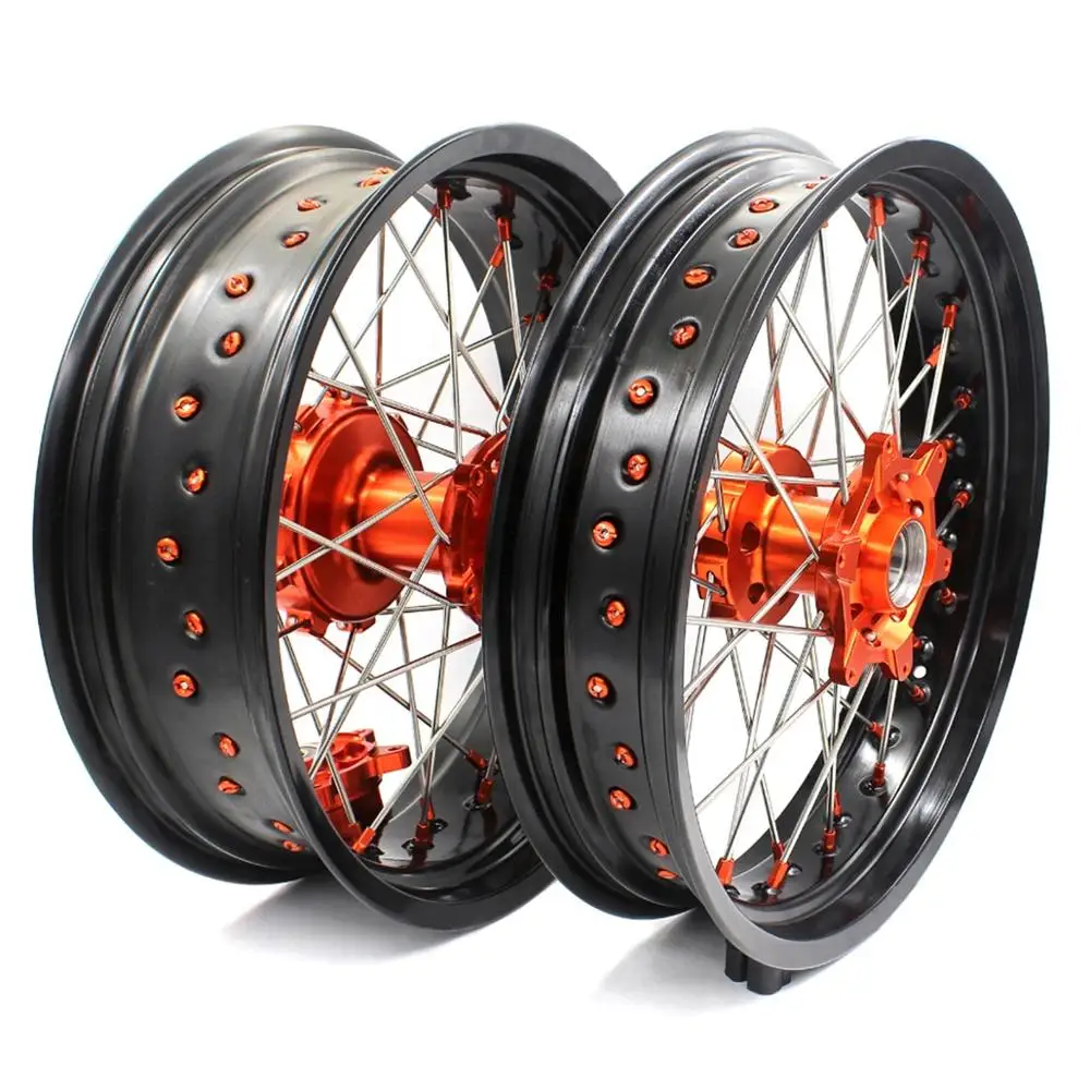 Колесные диски KKE 3 5/4 25 Cush Drive Supermoto для 690 ENDURO R 2008 2019 SMC 2007 2011 оранжевая ступица