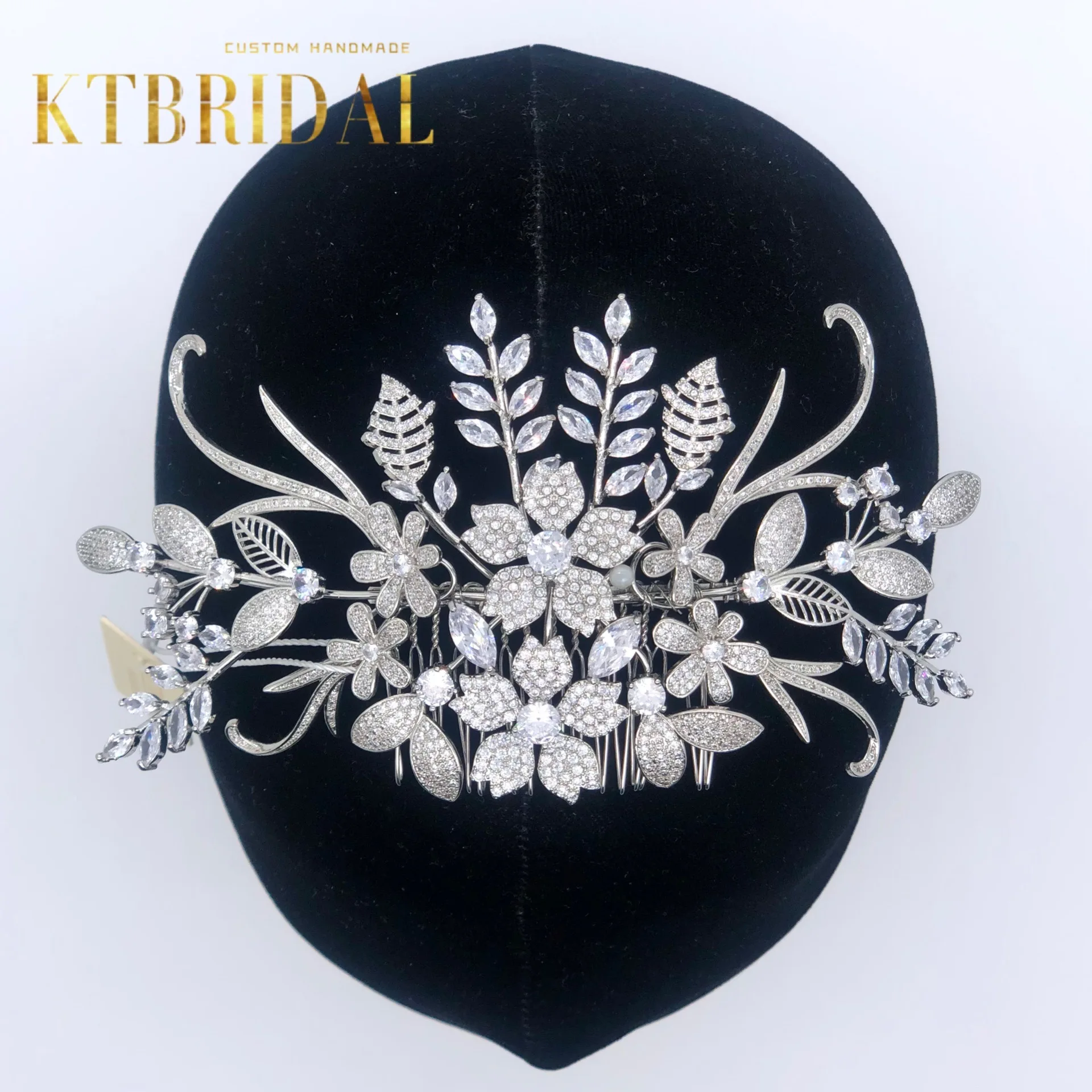 

Новинка Тиара короны Lucury Свадебный Цветочный гребень головные уборы для вечерние модный дизайн KTBRIDAL женский свадебный подарок аксессуары для свадьбы