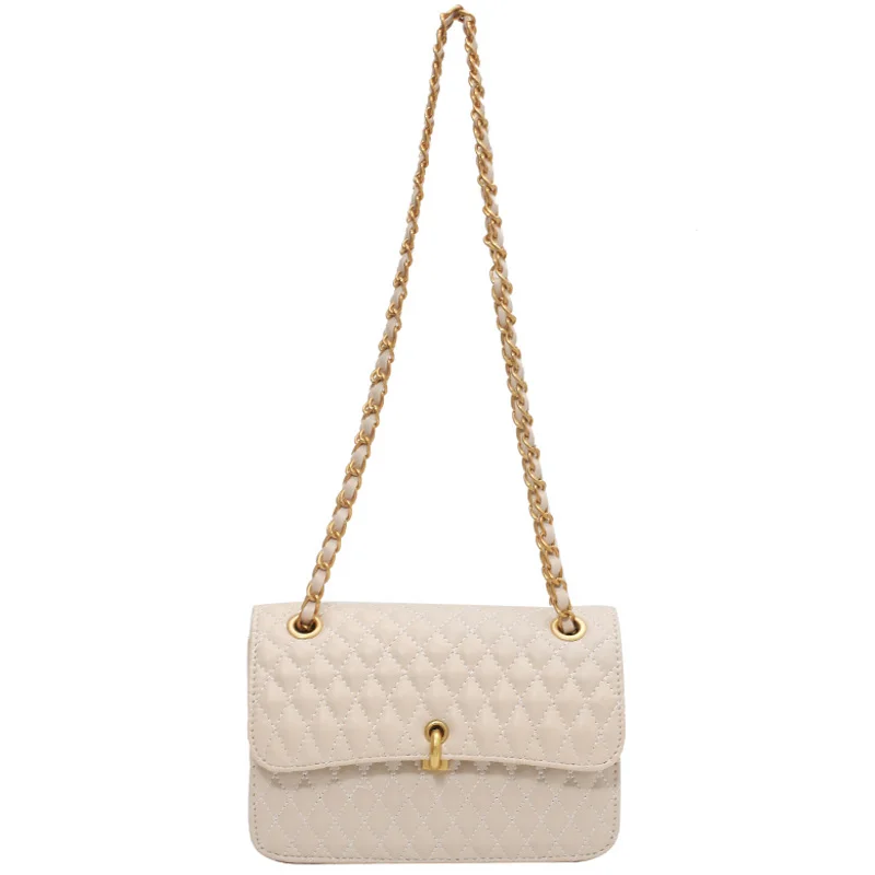 

Lattice Square Crossbody bag 2021 Fashion New High-quality PU Leather Women's Designer Handbag Chain Shoulder Messenger Bag