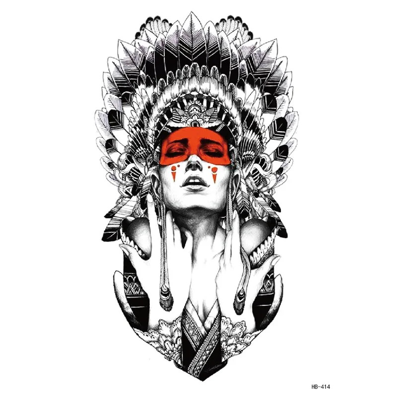 Водостойкая Временная тату-наклейка лиса кошка Бабочка змея демон женская