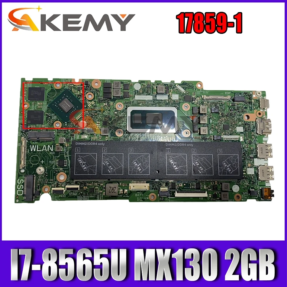 

Материнская плата для ноутбука DELL INSPIRON 14 5480 5481 5488 15 5580 5581 5582 17859-1 CV-097N99 097N99 W/ I7-8565U MX130 2GB протестирована