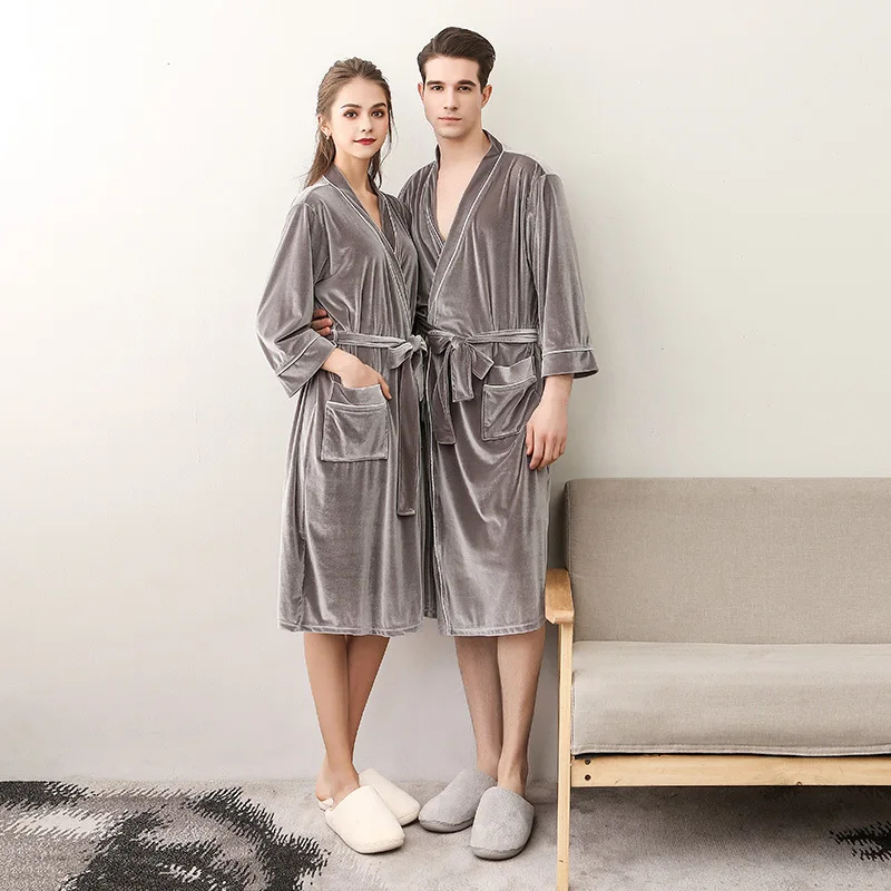 

Woman home service bathrobe bridesmaid lover dressing gown loose warm bathrobe wedding bride Robe de nuit kimono