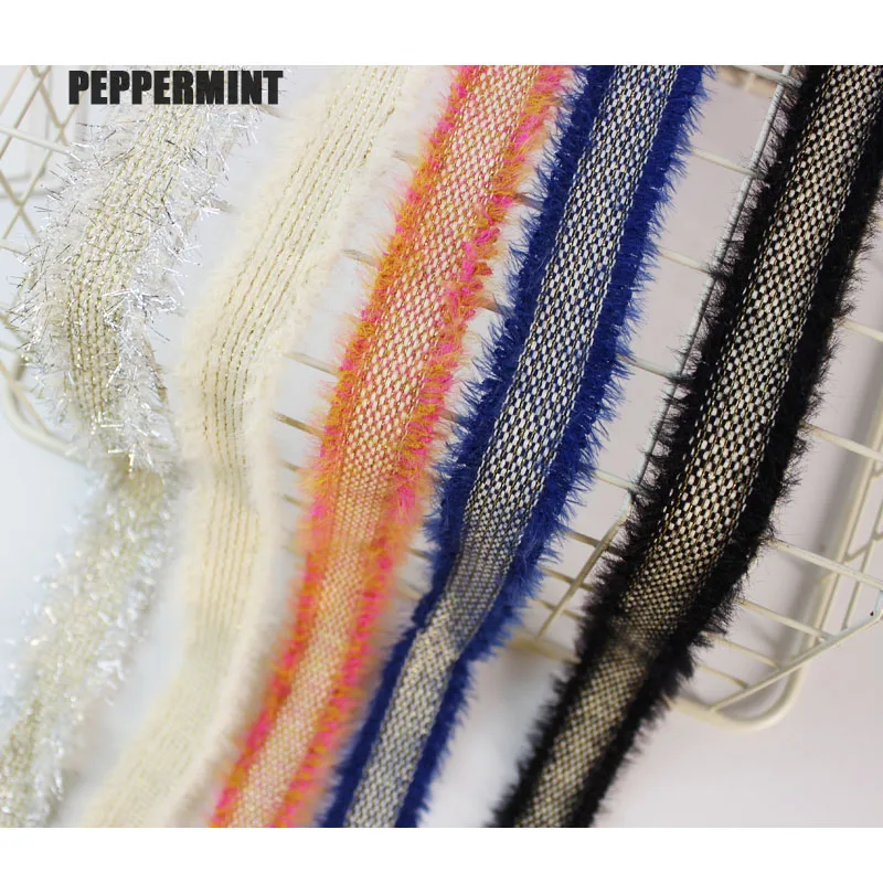 1 ярд 3 см серебряная твидовая тесьма зимняя меховая отделка тканые кружевные