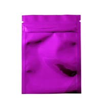 100pieces purple 7 5x10cm ziplock mylar storage bag aluminum foil packing bags vacuum food packaging bag resealable zipper bags