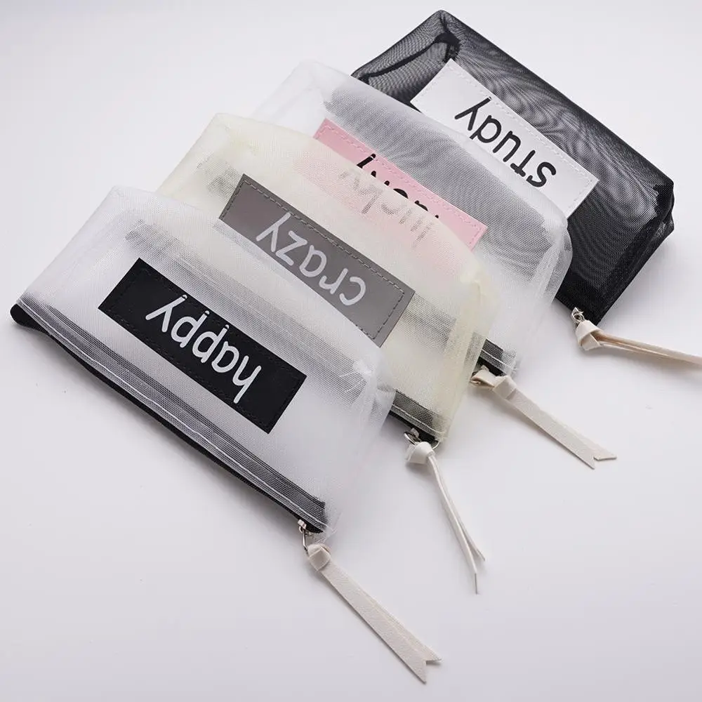 Хит прозрачный чехол карандаш сетчатая милая сумка для детей подарок девочек