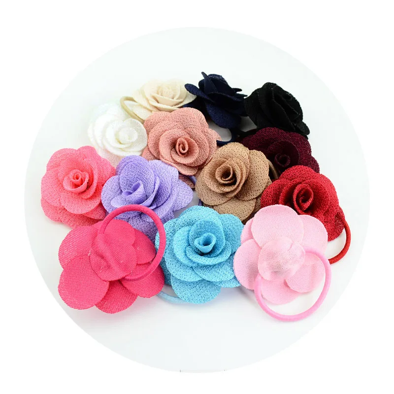 

New hot selling headwear multi-layer three-dimensional big rose hair accessories hair tie fabric 2021