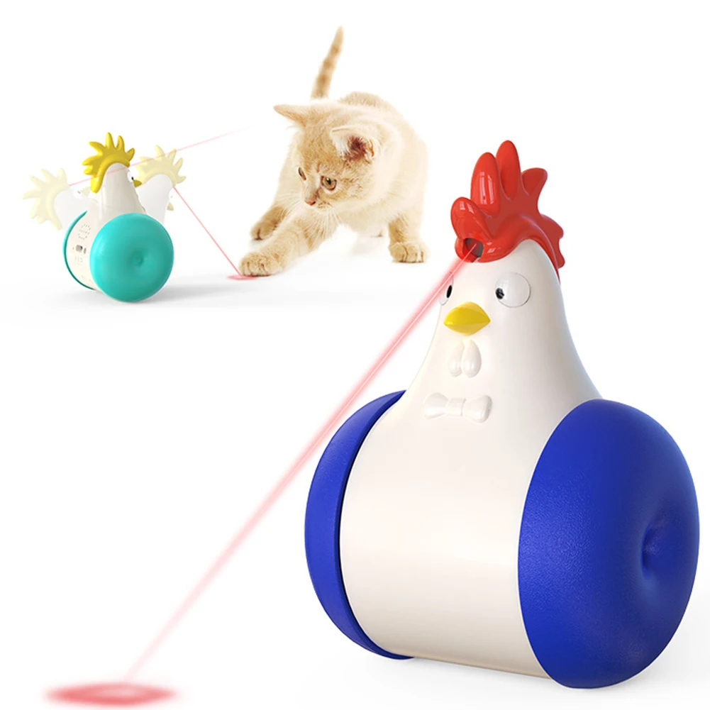 

Infrared Chick Cat Toy Automatic Infrared Teasing Cat Toys Pet Laser Teaser Tumbler Squeak Toy Kitten Interactive Toys Dropship