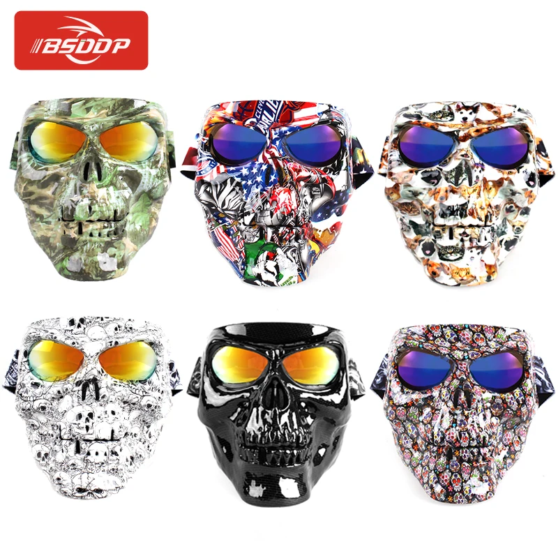 

motorcycle Knight equipment skull windproof dustproof glasses motobike goggles helmet mask Balaclava For Yamaha FZ9 For kawasaki