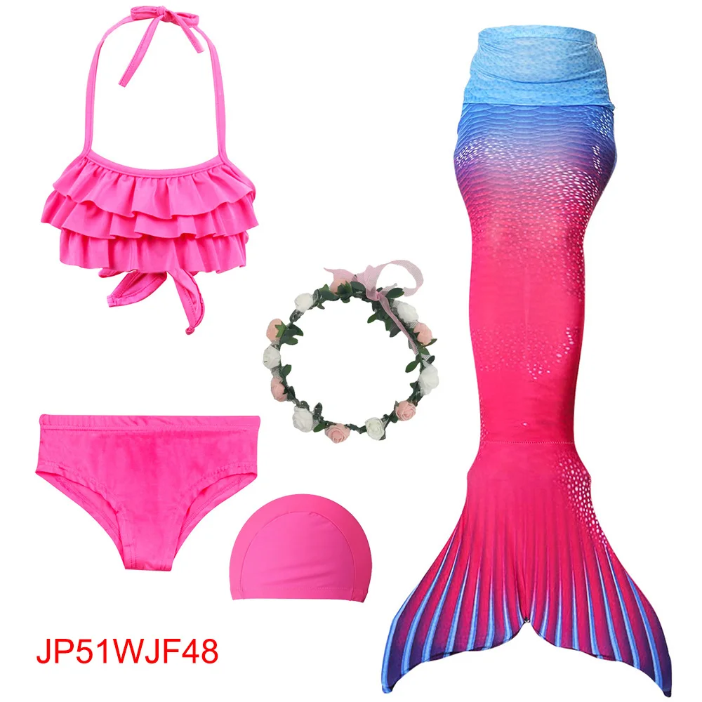 Костюм для купания Русалочка купальник бикини девочек одеяло хвост русалки с