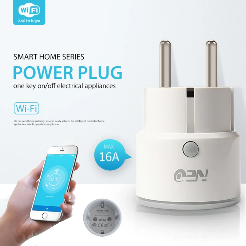 

WiFi Power Plug EU One Key ON/OFF AppliancesRemote ControlTiming Smart Home Wi-Fi Universal Remote Control Smart Socket