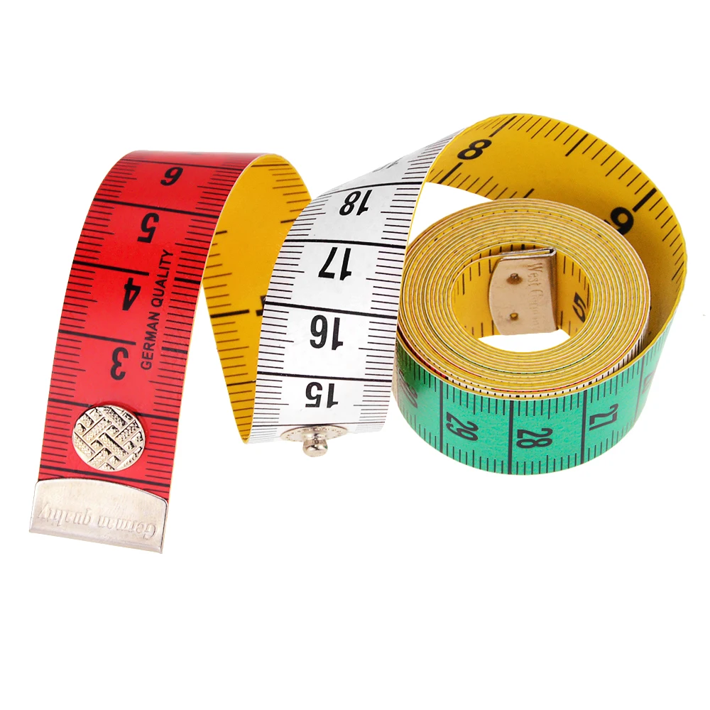 1 рулон 5 метра измерительная лента с кнопкой измерительный инструмент для одежды