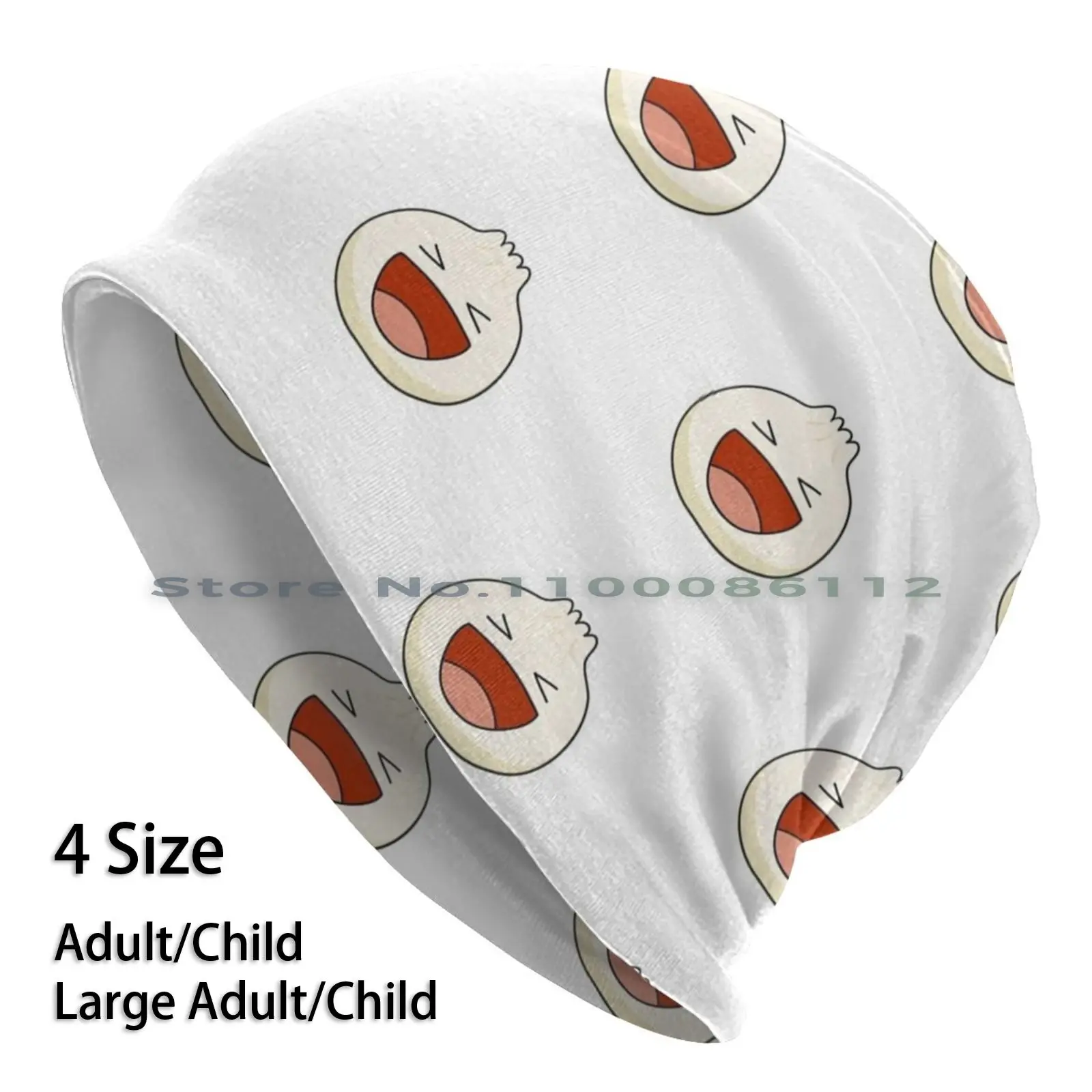 

Вязаная шапка с рисунком Бао ном, Милая вязаная шапка без козырька с варениками, вязаная шапка без козырька