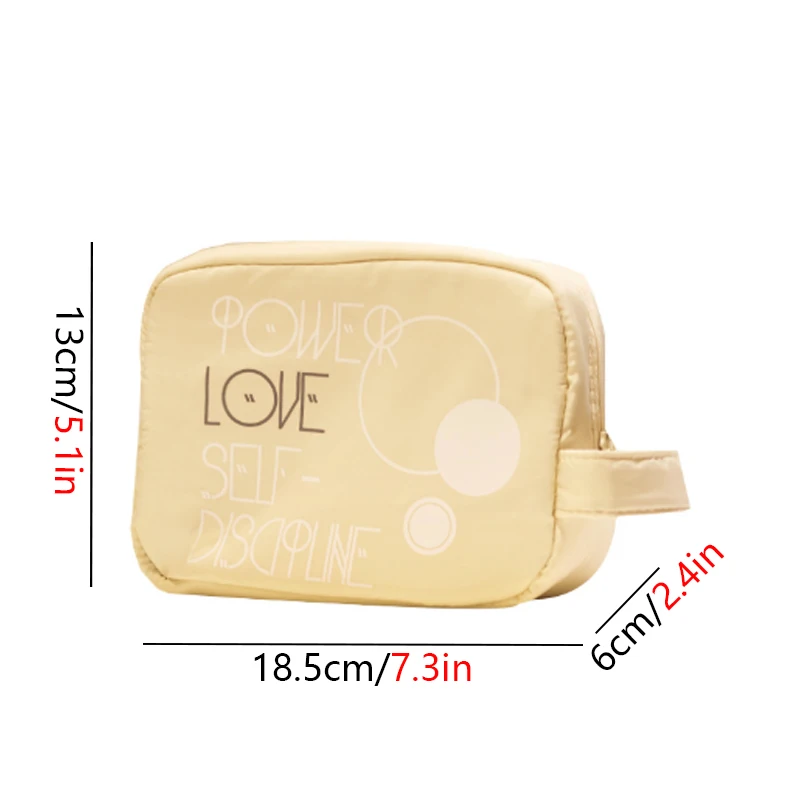 

Simple Portable Cosmetic Bag Large Capacity Polyester Cloth Storage Bag Portable Travel Net Red Toiletry Bag