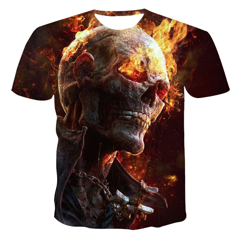 

New Fashion And Cool Men's Round Neck Anime 3d Printing Polyester Street Wear Casual Loose Comfortable Short Sleeve T-shirt