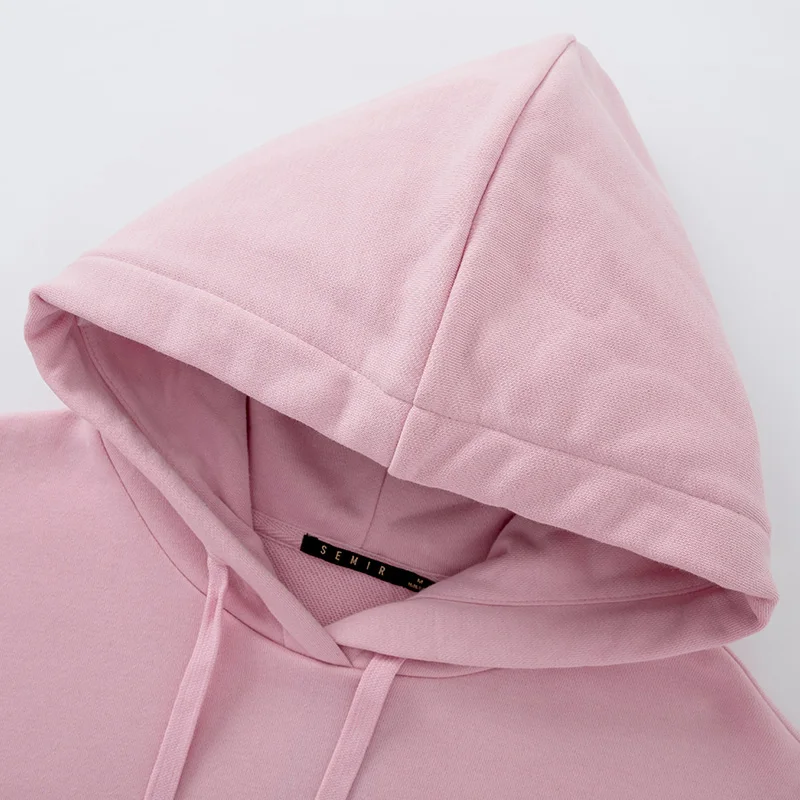 Куртка SEMIR женская оверсайз с капюшоном Свободный пуловер длинным рукавом