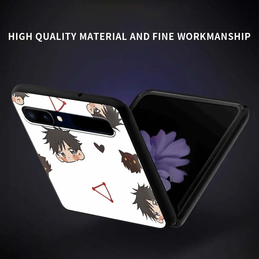 

Anime jujutsu kaisen Phone Case for Samsung Galaxy Z Flip 5G Coque for Galaxy Z Flip 6.7" PC Hard Black Cover Fundas