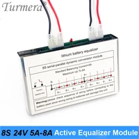 turmera 8s 24v 5a 8a active equalizer module for 3 2v 100ah 280ah 310ah lifepo4 battery and 3 7v 18650 lithium battery pack use