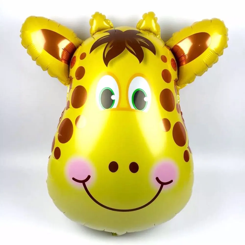 1 шт. новый стиль большая обезьяна Тигр Зебра олень корова голова гелиевая фольга