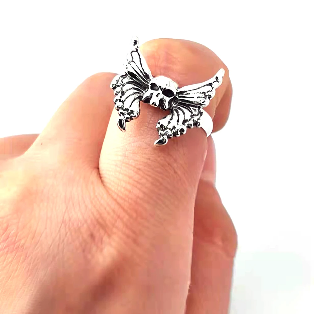 Кольцо-бабочка для женщин и мужчин аксессуар с мотивом животного черепа головы