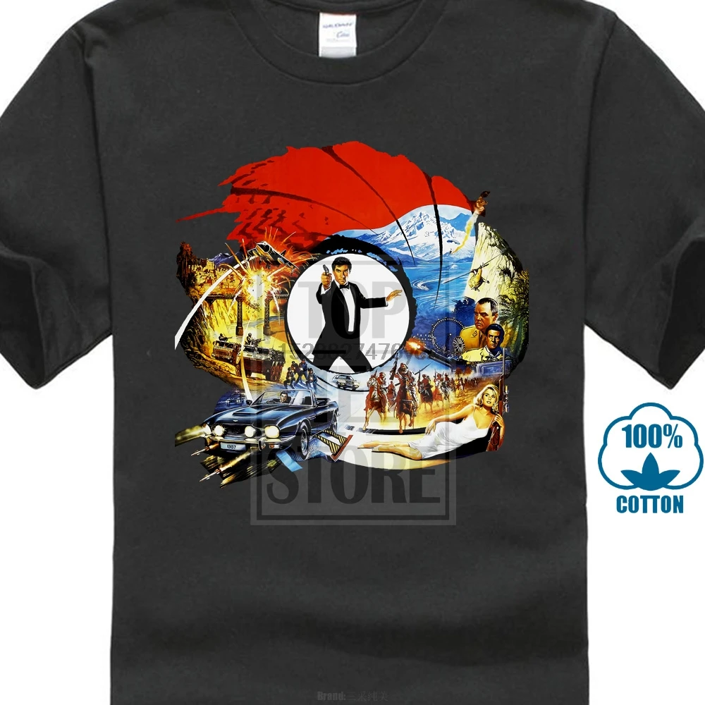 

Bond Movie Homme Tshirt Hip Hop Clothing Tshirts Gym King T Shirt O Neck T-Shirt Short Shirts For Men
