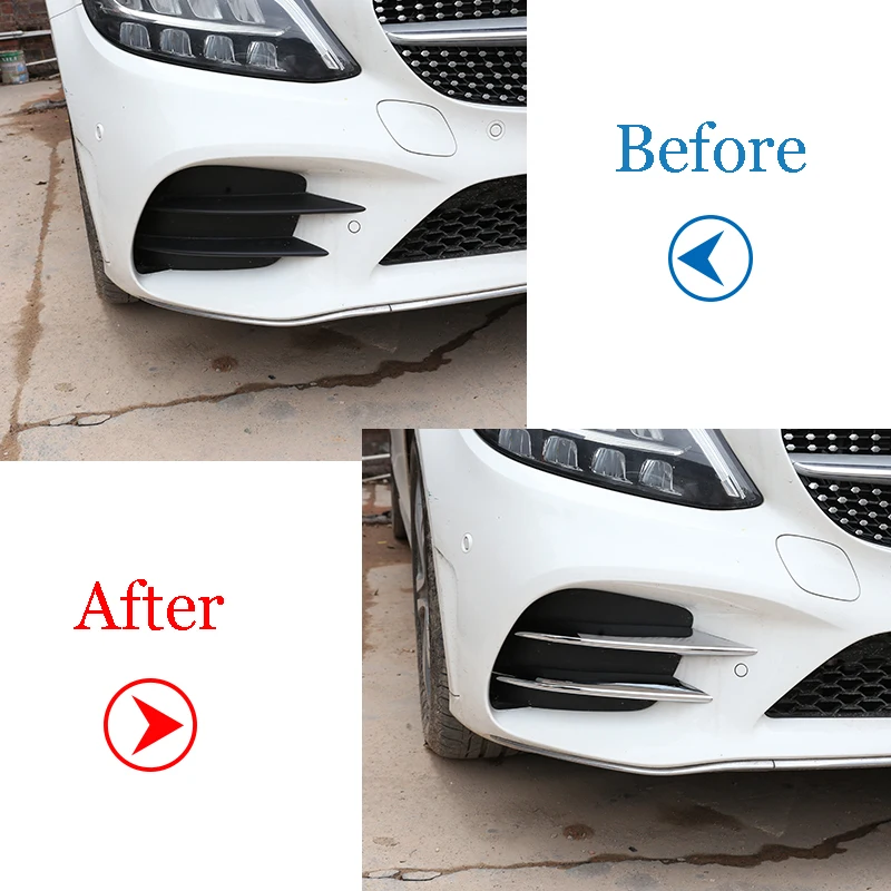 Для Mercedes Benz C Class W205 C180L C260 C300 2019 авто-Стайлинг ABS хромированные воздухозаборник