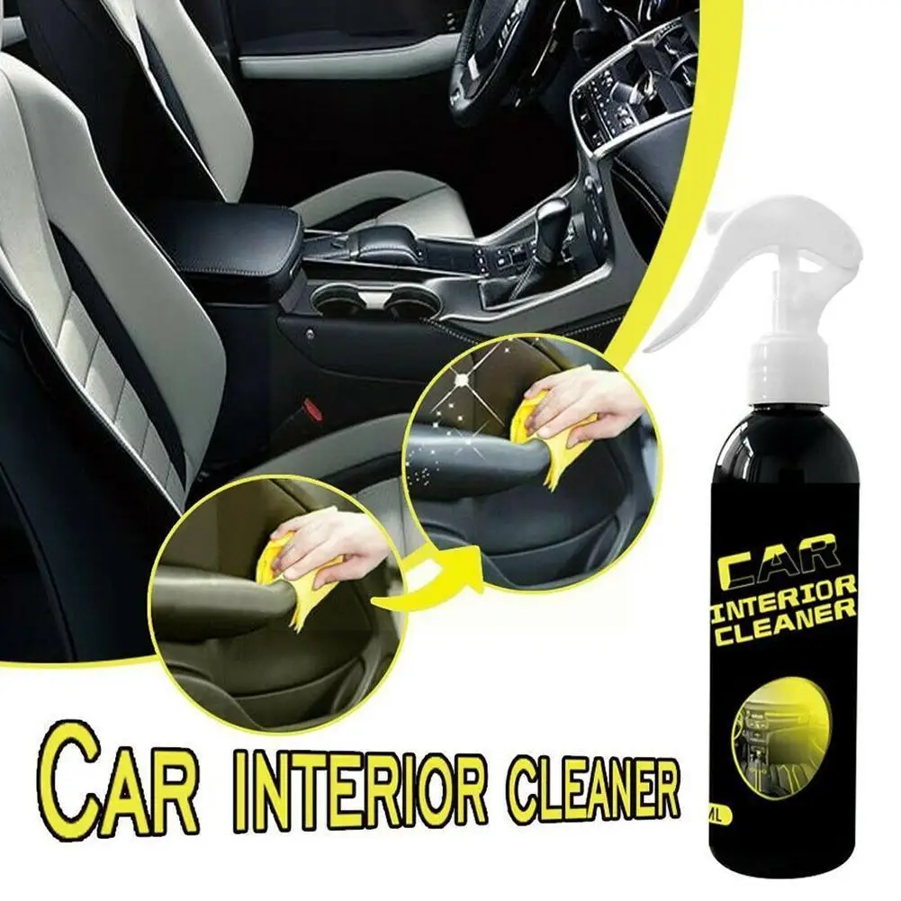 

Universal 100ml Car Interior Rinse-Free Cleaner Multi-function Interior Car Clean Film Power Spray Remover Cleaner Cleaning U3L9