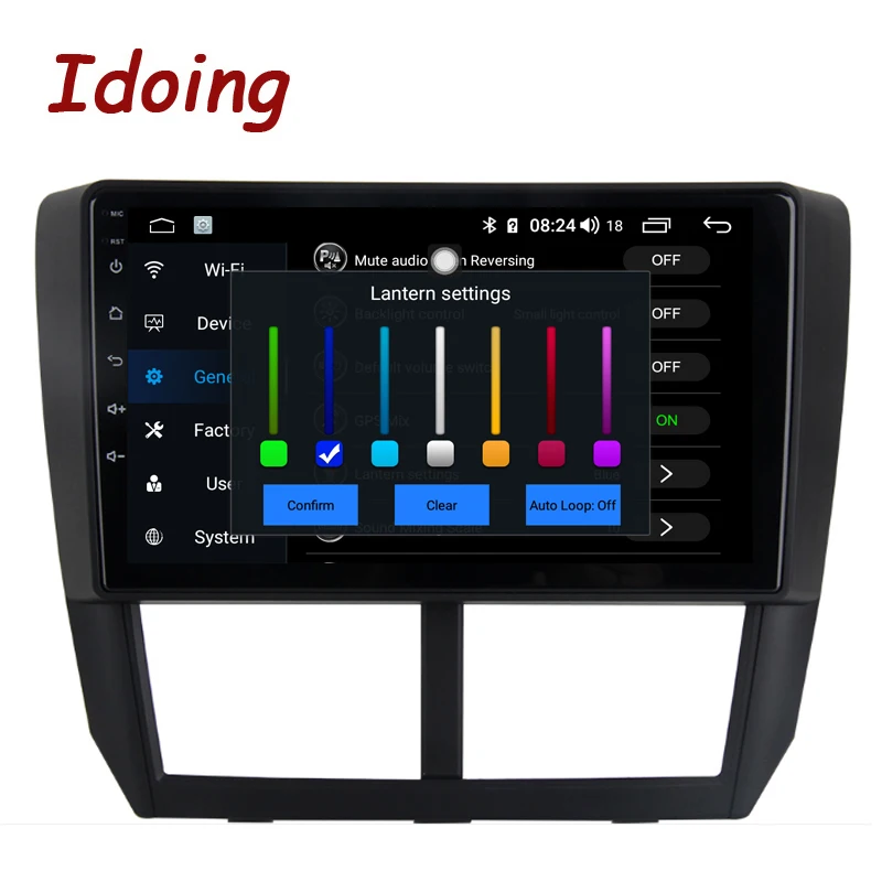 Idoing 9 "4G + 64G 2.5D QLED автомобильный Android 10 Радио мультимедийный плеер для Subaru WRX Forester