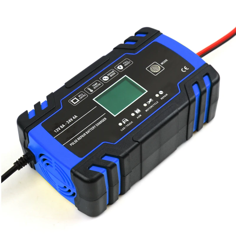 Автоматическое зарядное устройство для аккумулятора автомобиля 12 В 24 8 а с ЖК