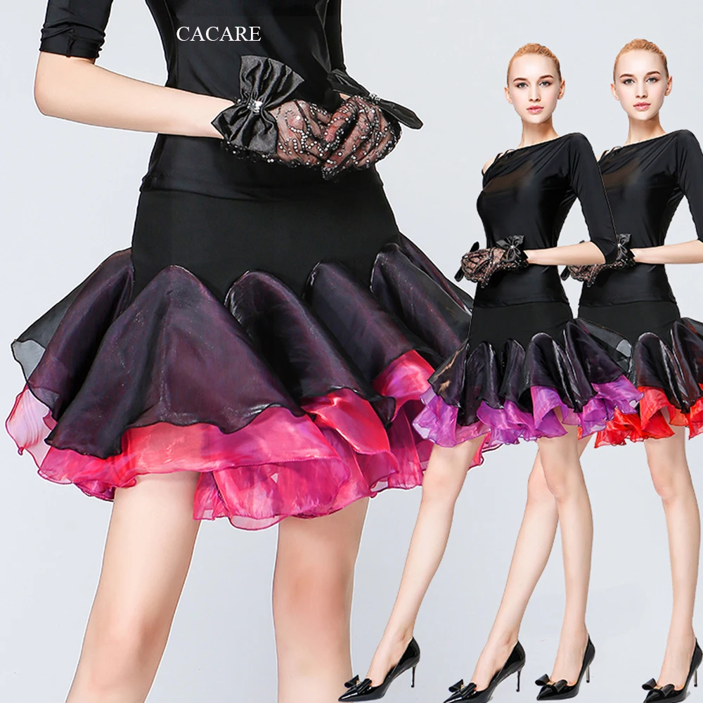 CACARE TuTu латиноамериканская женская юбка для сальсы танго хлопушка самый дешевый 3