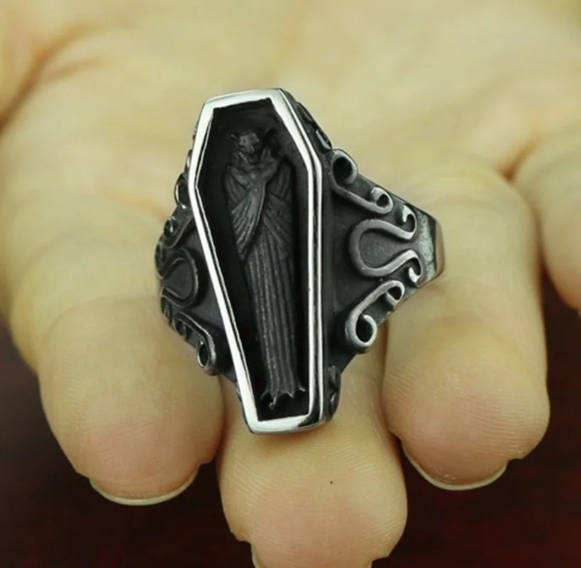 Мужская Стильная готика панк Винтаж цветочный узор вампира|Кольца| |