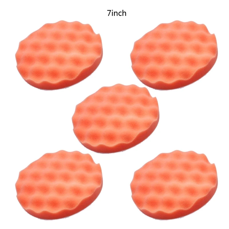 

5pcs 2"/3"/4"/5"/6"/7" Sponge Foam Polishing Pads Buffing Pads for Car Beauty Waxing Polishing Pad