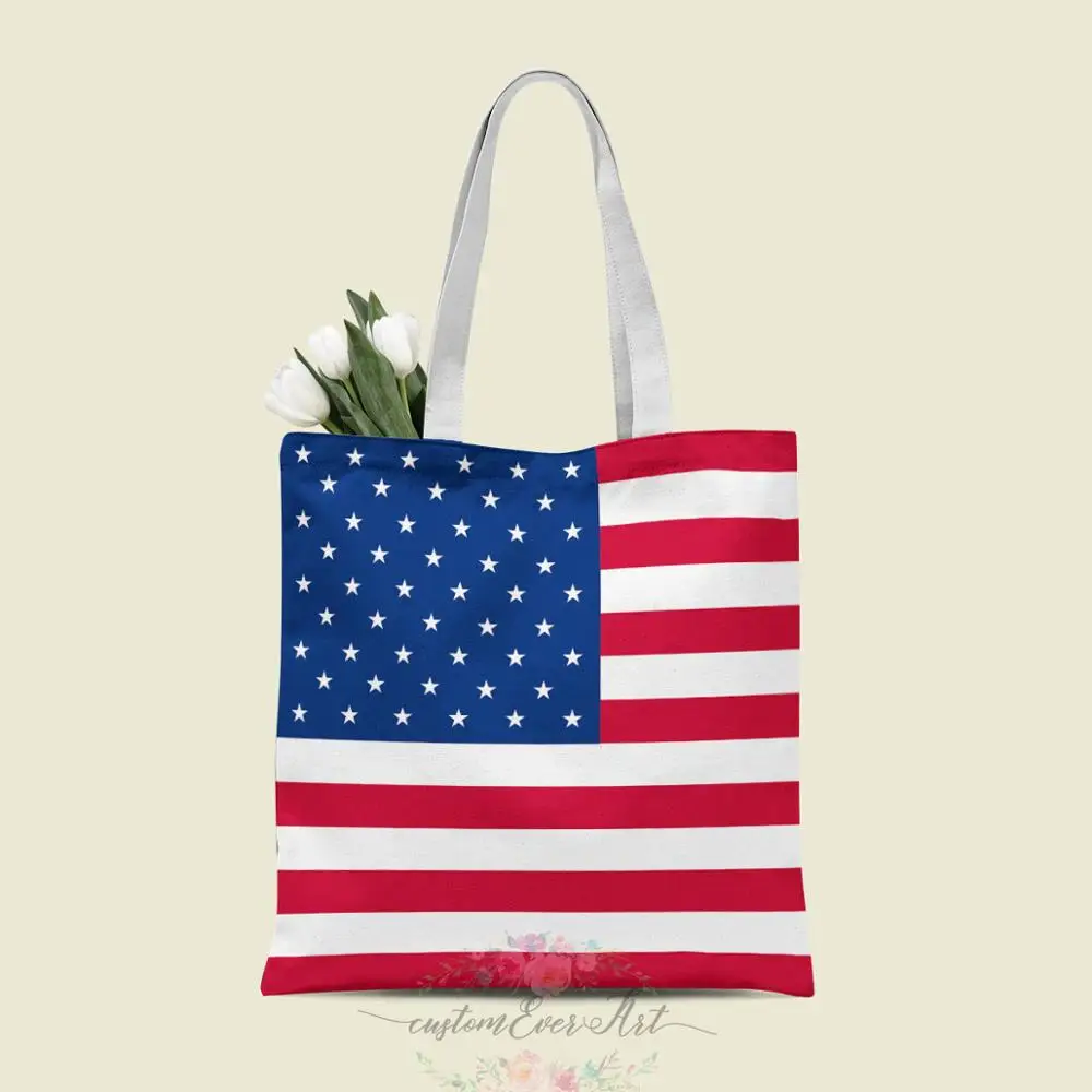 

United States of America tote bag custom canvas tote bags for women for teacher Birthday Bags Gift Bag personalized gifts